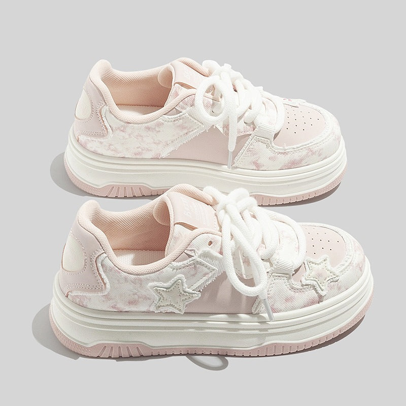 Damen Sportliche Sneakers mit einzigartigem Sternenmotiv und dämpfender Sohle