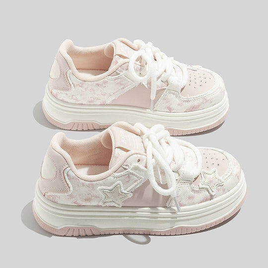 Damen Sportliche Sneakers mit einzigartigem Sternenmotiv und dämpfender Sohle R&B