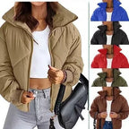Damen Wärmeisolierte Steppjacke mit hohem Kragen und elastischen Bündchen R&B