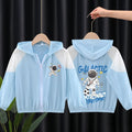 Unisex nan leichte atmungsaktive Kinder-Sommerjacke mit Kapuze und Astronautenprint  R&B
