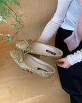 Damen Glitzernde Ballerinas mit eleganter Schleife und komfortabler Innensohle R&B