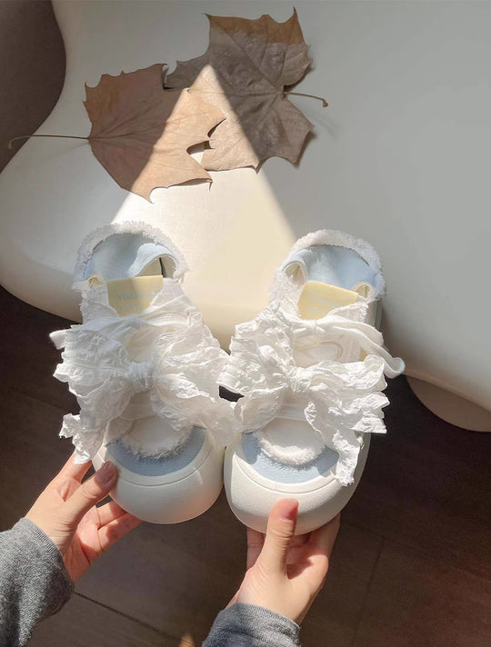 Damen Sneaker mit 3D-Rüschen-Design und atmungsaktivem Obermaterial R&B