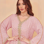 Damen Elegantes Kaftan Kleid R&B