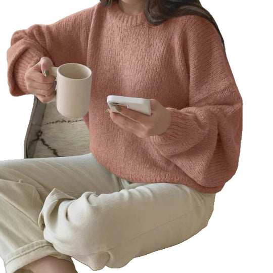 Damen Kuscheliger Strickpullover mit weitem Schnitt und klassischen Rippdetails R&B