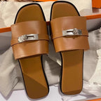 Damen Komfortable Slides mit modischem Riemendesign R&B