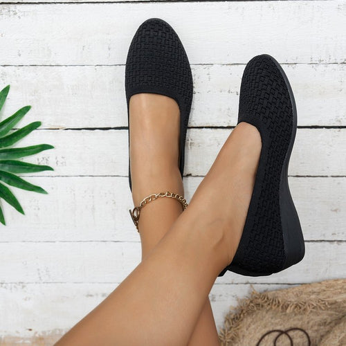 Damen bequeme Slip-On Ballerinas mit ergonomischem Fußbett R&B