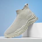 Damen Strick-Sneaker mit atmungsaktiver Sohle und rutschfester Laufsohle