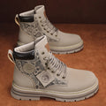 Damen Modische und robuste High-Top Stiefel mit detaillierter Paisleymuster R&B