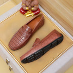 Herren Mokassin im eleganten Krokodil-Leder-Design R&B