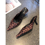 Damen Slingback-Pumps mit elegantem Leopardenmuster R&B