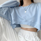 Damen Cropped Sweatshirt