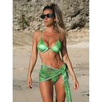 Damen Bikini-Set mit elegantem Wickelrock und modischen Akzenten R&B