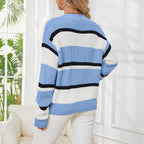 Damen Strickjacke mit Streifenmuster R&B