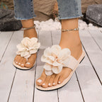 Damen Modische Slipper mit floraler Applikation R&B