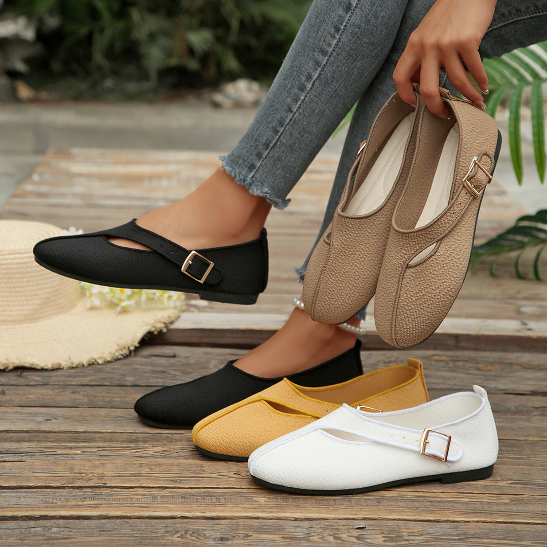 Damen Elegante Slipper mit verstellbarem Riemen und modischem Design R&B
