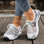 Damen Atmungsaktive Sneaker mit flexibler Netzstruktur und rutschfester Profilsohle R&B