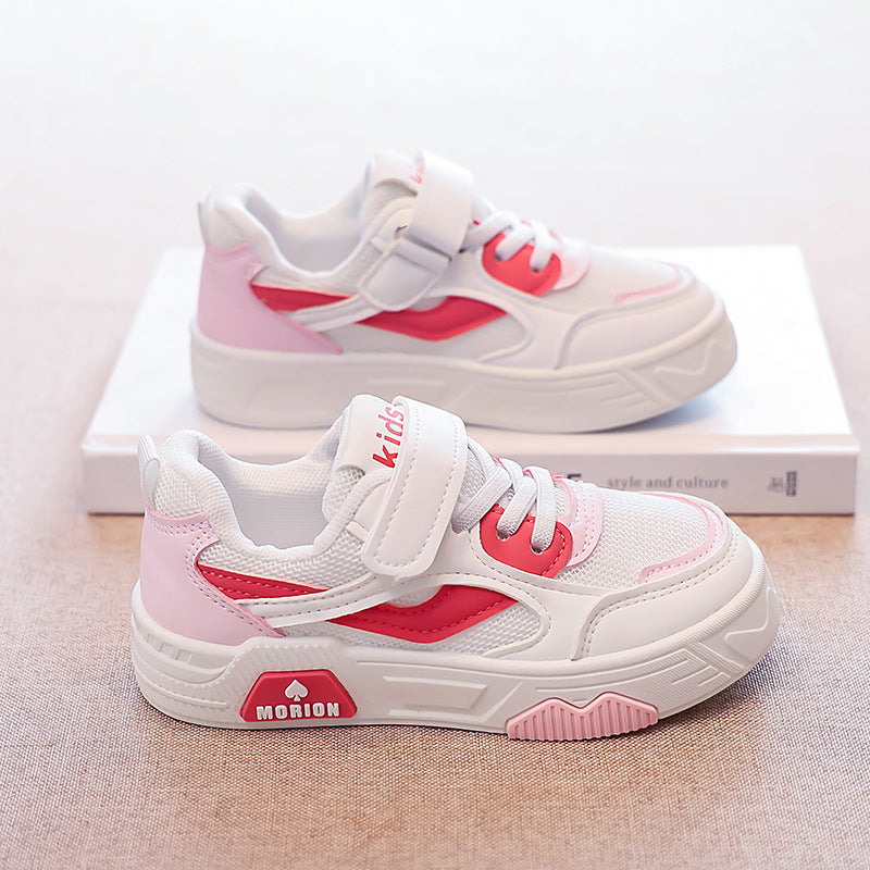 Damen Sportliche Kindersneaker mit praktischen Klettverschluss und atmungsaktiver Mesh-Oberfläche R&B