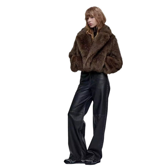 Damen elegante Pelzjacke R&B