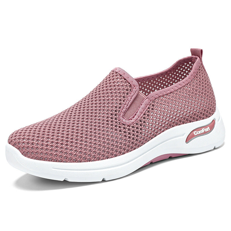 Damen Luftige Slip-On Sneakers mit elastischem Strickdesign R&B