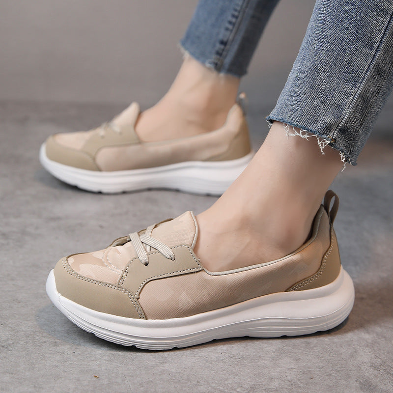 Damen Slip-On Freizeitschuhe mit atmungsaktivem Obermaterial und dämpfender Sohle