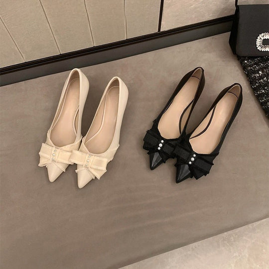 Damen Elegante Pumps mit dekorativem Schleifendetail und funkelnden Applikationen R&B