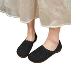 Damen Komfortable Ballerinas mit modischem Strickdesign R&B