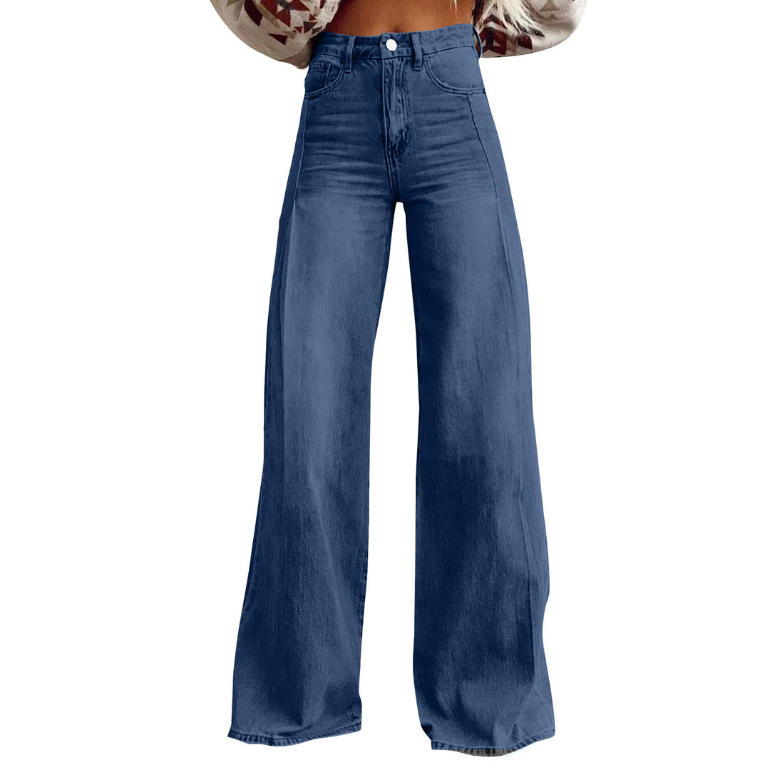 Damen Weite High-Waist Jeans im Urbanen Stil R&B
