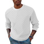Herren rundhals Strickpullover im modernen Design mit strukturierter Oberfläche R&B