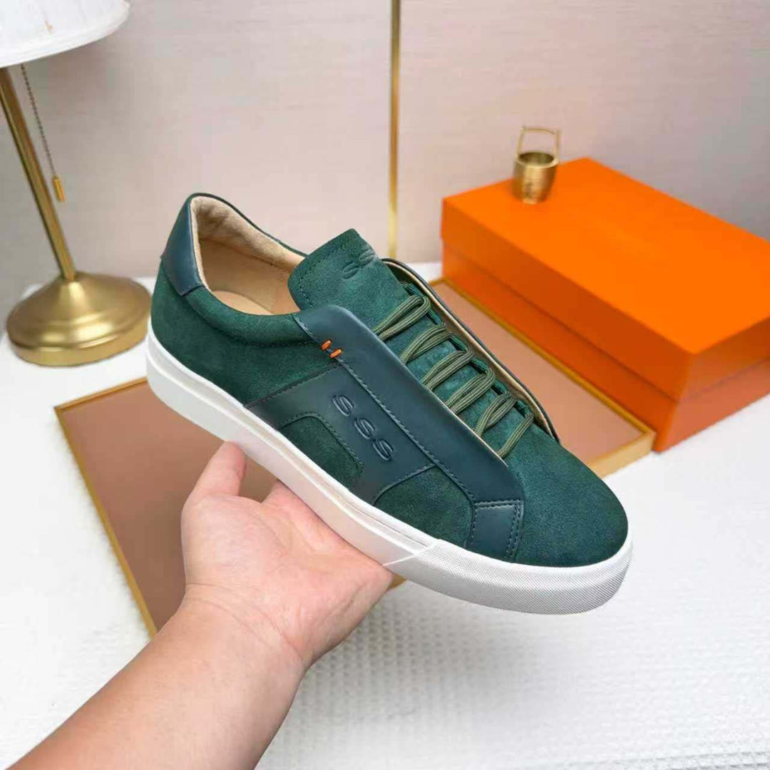 Damen Sportliche Sneakers mit kombinierter Oberflächenstruktur und anatomischem Fußbett R&B