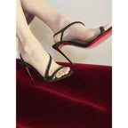 Damen elegante High Heel Sandalen mit glitzernden Riemen R&B