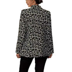 Damen modischer Blazer mit Leopardenmuster und taillierter Passform R&B