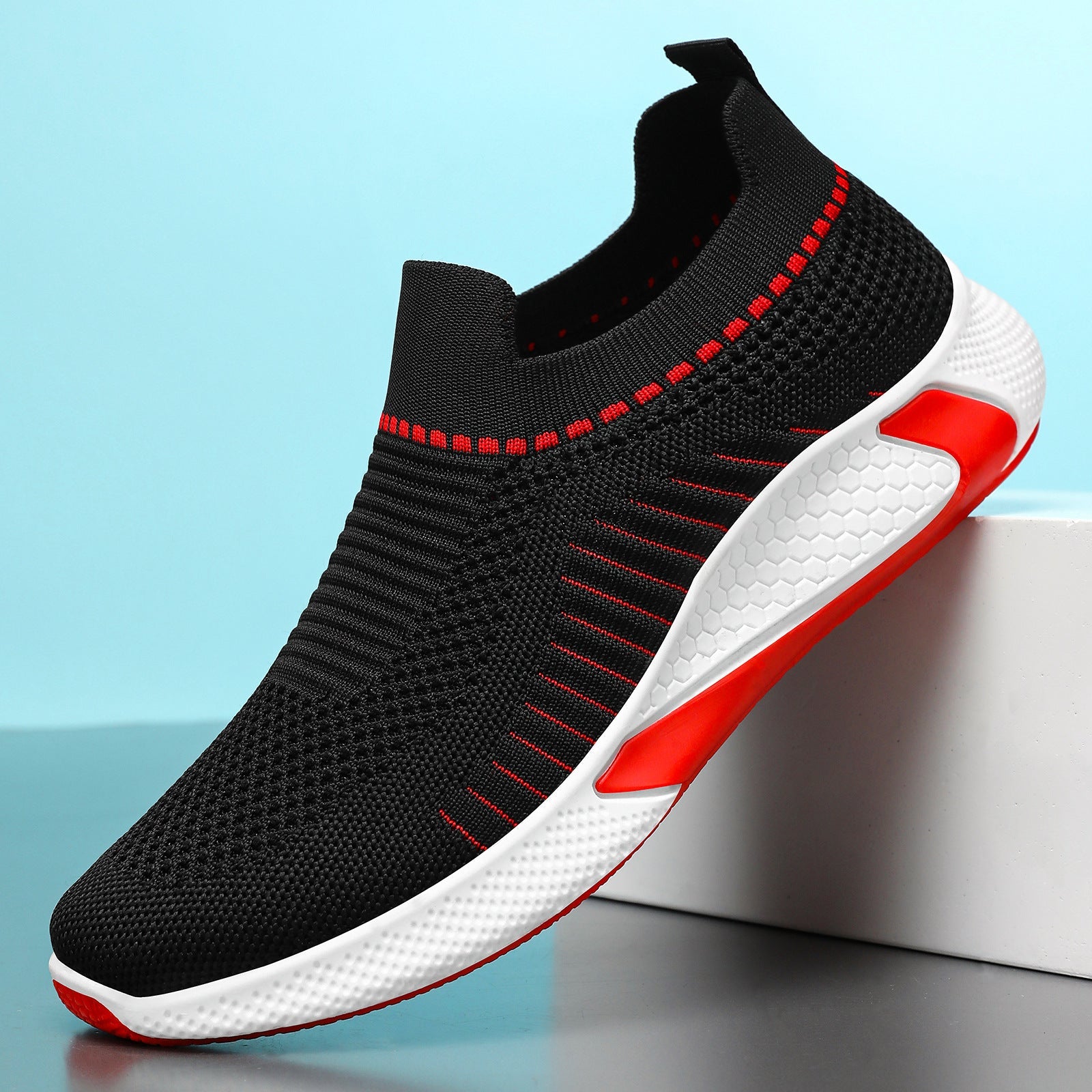 Damen Elastische Sneakers mit innovativem 3D-Strickdesign