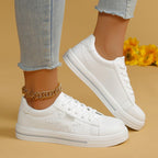 Damen Sneakers mit modischem Sternenmotiv und dämpfender Sohle R&B