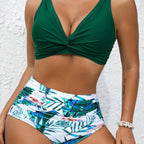 Damen Bikini-Set mit figurschmeichelndem Oberteil und hoch geschnittenem Slip R&B