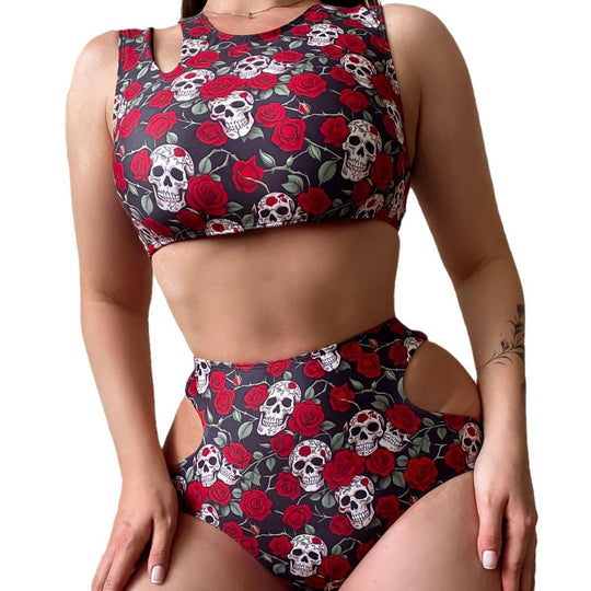 Damen Crop-Top Bikini Set mit Detailausschnitten R&B