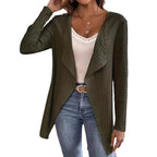 Damen eleganter Cardigan mit asymmetrischem Schnitt und strukturierter Oberfläche R&B