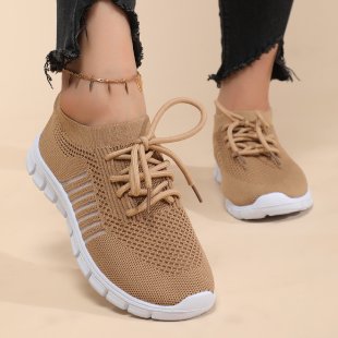 Damen atmungsaktive Freizeit-Sneakers mit flexiblem Obermaterial R&B