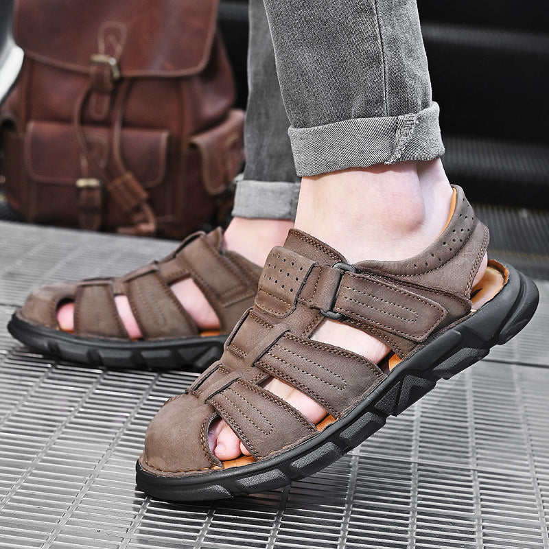 Herren bequeme Sandalen aus hochwertigem Leder R&B