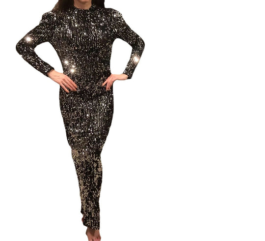 Damen Glamouröses Abendkleid mit Puffärmeln R&B