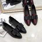 Damen Ballerinas aus Hochglanz-Leder mit eleganter Schleifen-Applikation R&B