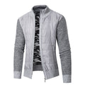 Herren modische Übergangsjacke mit modernem Stehkragen und strukturiertem Design