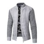 Herren modische Übergangsjacke mit modernem Stehkragen und strukturiertem Design