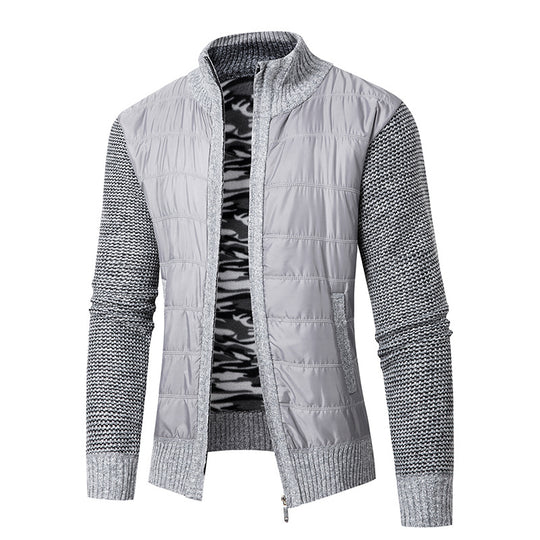 Herren modische Übergangsjacke mit modernem Stehkragen und strukturiertem Design R&B
