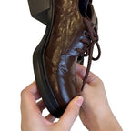 Damen Elegante Schnürschuhe mit komfortablem Blockabsatz und hochwertiger Lederverarbeitung R&B