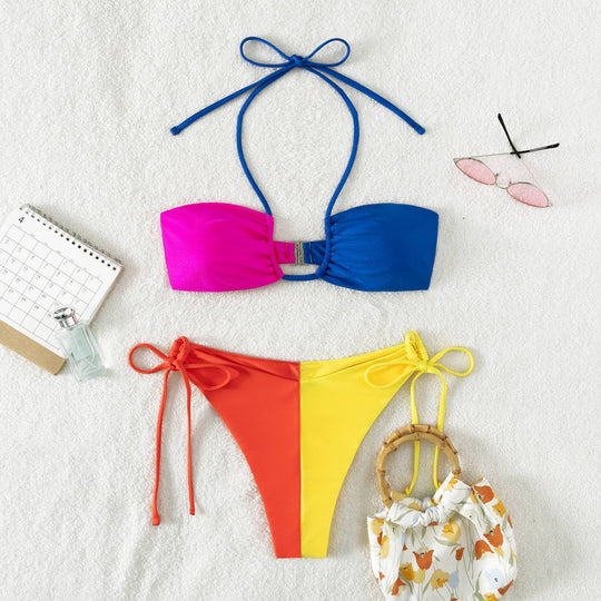 Damen Triangel-Bikini mit verstellbaren Seitenbändern und innovativem Schnitt R&B