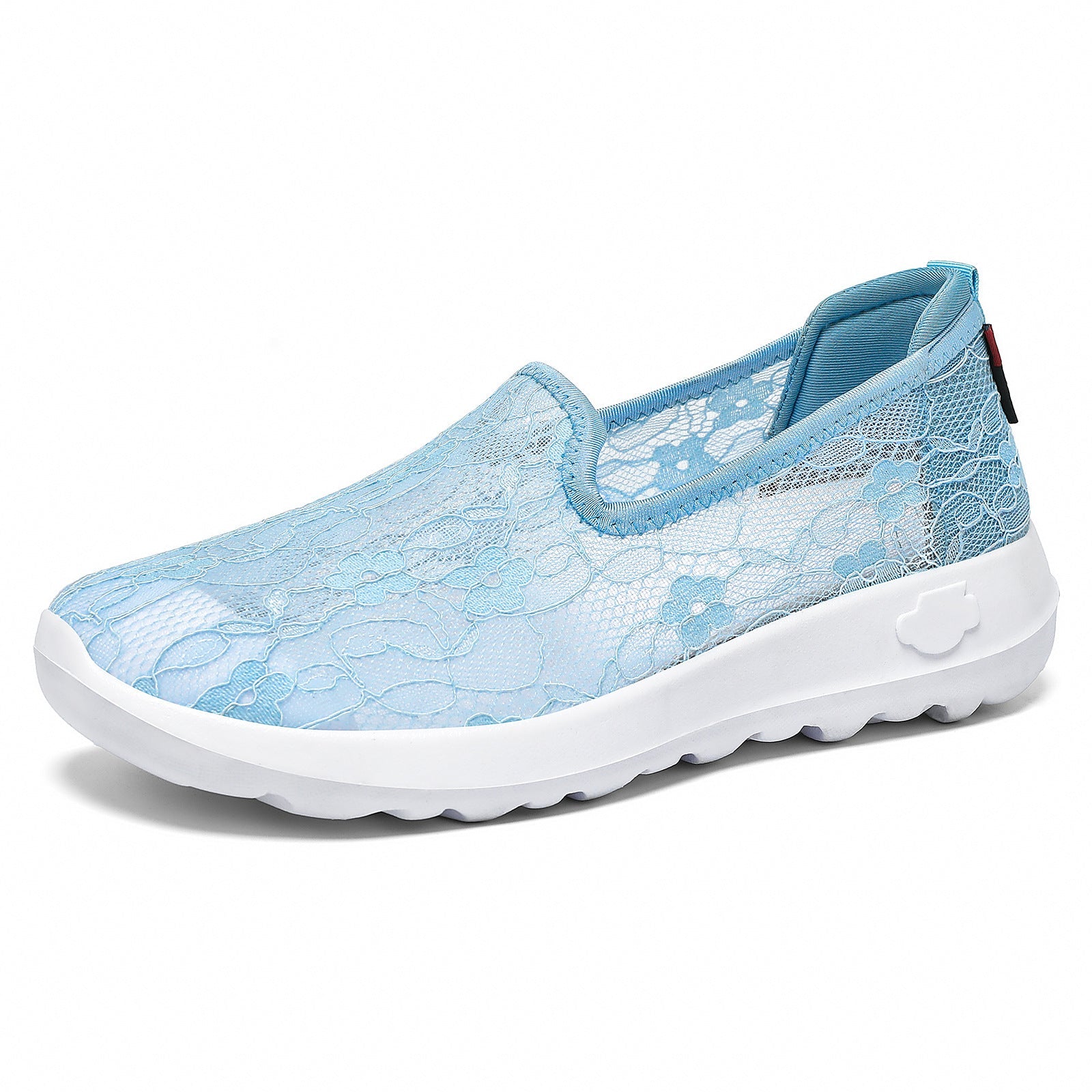 Damen Slip-On Freizeitschuhe mit floraler Spitze R&B