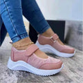Damen Bequeme Velours-Laufschuhe mit Klettverschluss R&B