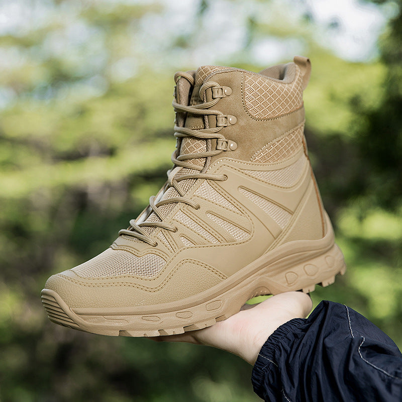 Herren Multifunktionale taktische Wanderschuhe mit hohem Knöchelschutz R&B