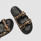 Damen Chunky Sandalen mit tierischem Muster und komfortablem Riemendesign R&B