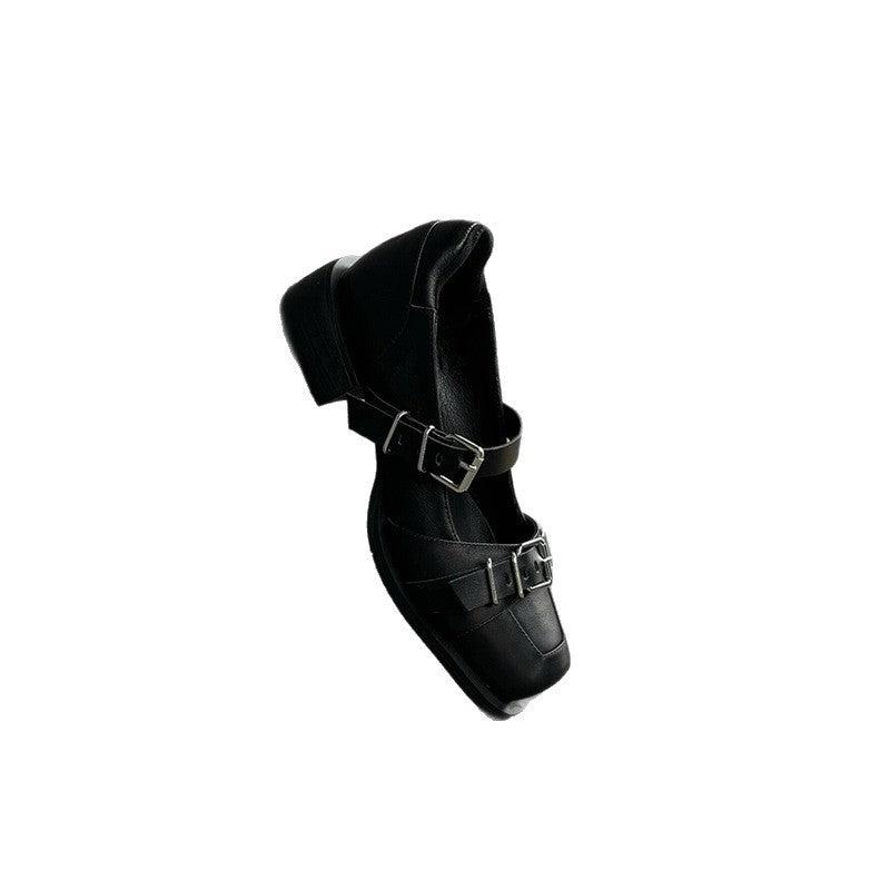 Damen elegante Schnürschuhe mit dekorativen Schnallen R&B